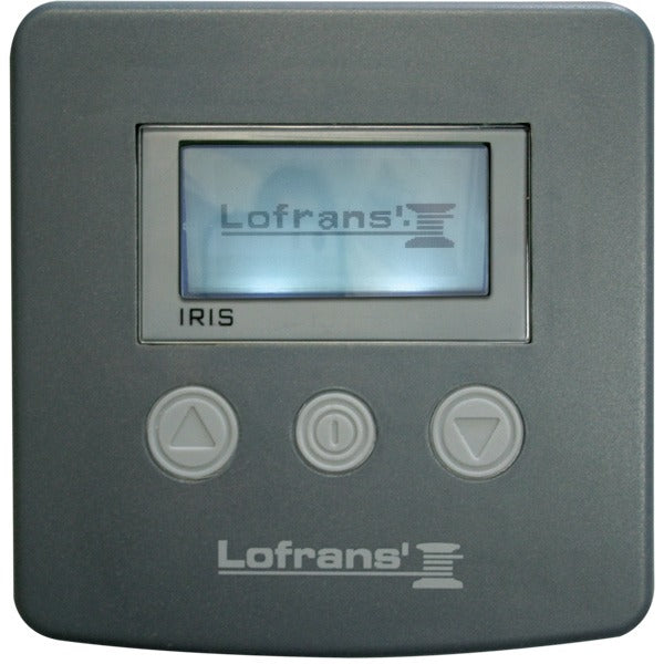 Lofrans, Iris kedjedisk, Grå, IP67, LCD-display, 12/24V, Justerbar kontrast, Blå bakgrundsbelysning
