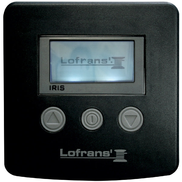 Lofrans, Iris kedjedisk, svart, IP67, 12/24V, LCD-display