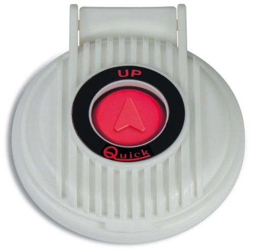 Quick, fotpedal ankarspel, vit, 12/24 V, 77 mm x 17 mm x 85 mm