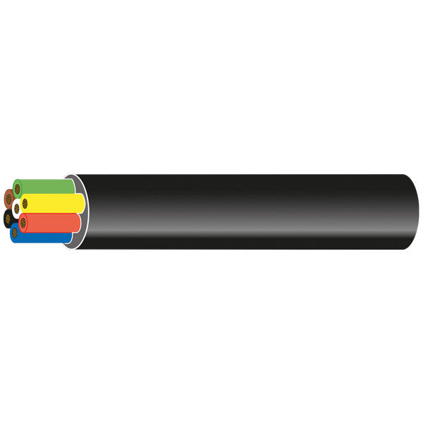 SeaTec, 1852 Trailerkabel 7-ledad 6x1mm2 + 1x2mm2 svart 30m