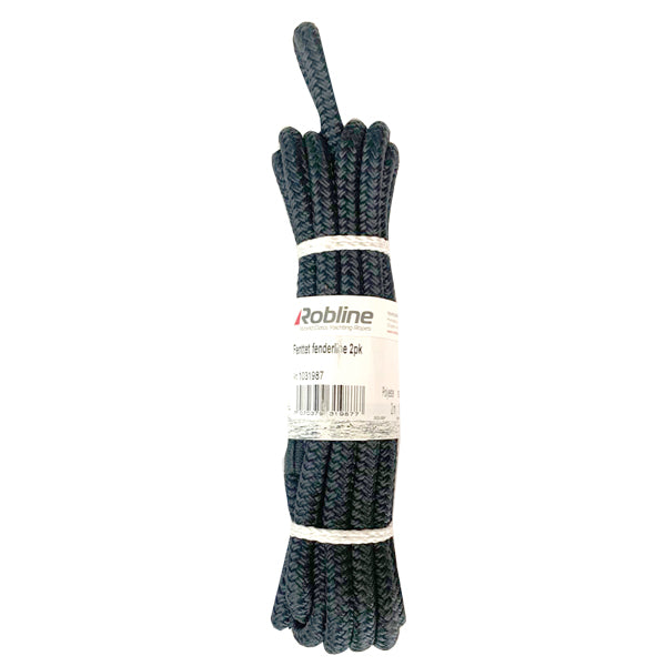 Robline, Fenderlina flätad marin, 2-pack, 10mm x 2m