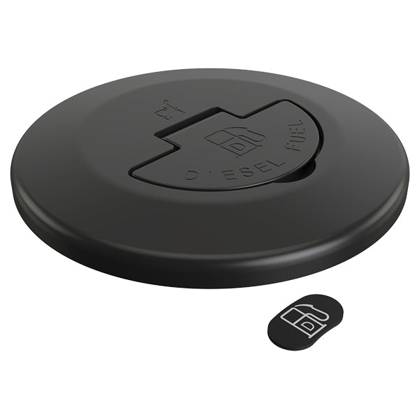 Roca, Däckpåfyllningslock, Svart, Diesel, AISI 316