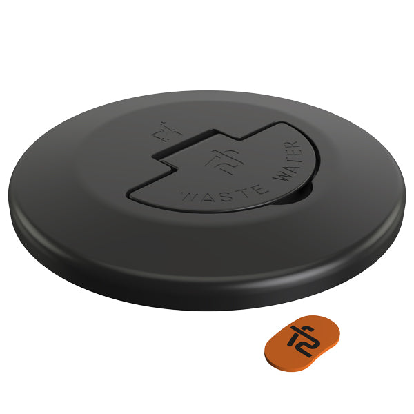 Roca, Låg för däckpåfyllning, Svart AISI 316, Avfall