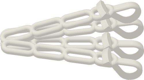 Unimer, täckband Combi 305 mm, 4-pack, vitt gummi