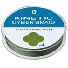 Kinetic Cyber Braid snøre på rulle, 4-trådet, 150 meter lang.