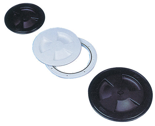 Nuova Rade, Inspektionslucka, ABS-plast, Svart, Ø155/200mm, Monteringshål Ø168mm