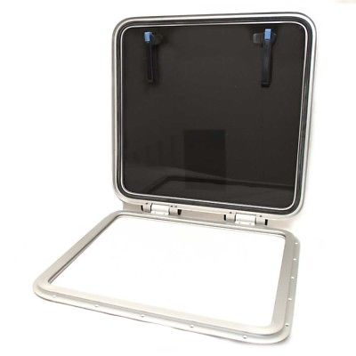 Gebo, Takfönster 200x200mm, Rökfärgat glas, CE-godkänd, Aluminium med friktionsbroms