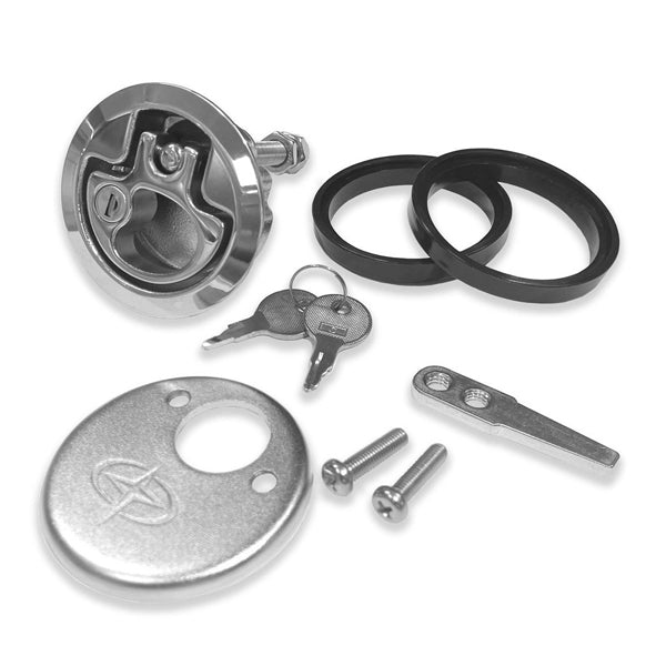 Roca, låsbara dörrbeslag, trycklås, Ø61,5 mm, rostfritt stål