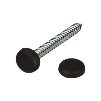 SeaTec, dekorativt huvud svart Ø4,8 - 6,0mm, 20 st Blister