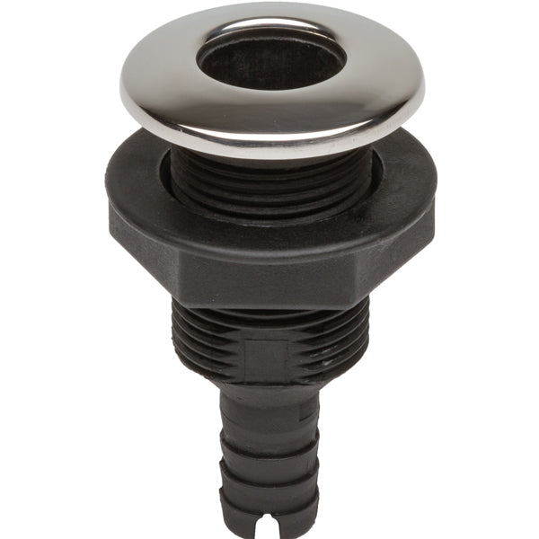 SeaTec, Gennemføring med rustfri hætte, 1" x 16mm, Flange Ø 48mm, Længde 80mm
