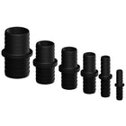 Trudesign samlestykke 25-25mm i sort plast, set fra siden