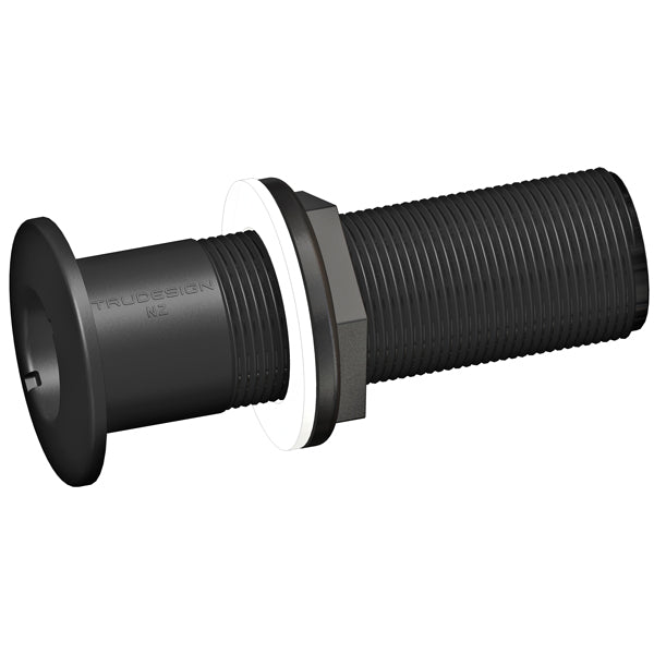Trudesign, Skrovgenomföring lång, komposit, 3/4", 140 mm, svart