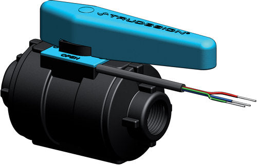 Trudesign, manuell kulventil 1" med sensor, komposit