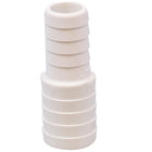 Trudesign slangeadapter 25-19mm i hvid farve, set fra siden