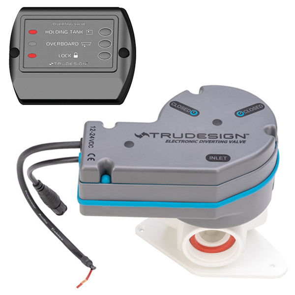 Trudesign, Elektrisk Y-ventil, 1 1/2", 12V & 24V, med panel