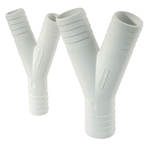 Trudesign, Y-stycke i plast, 25-25-38 mm, vit