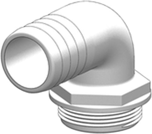 Trudesign, Aquavalve slanganslutning 90° 38mm, Vit, 1 1/2"