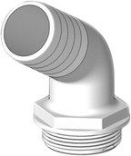 Trudesign, Aquavalve Slanganslutning 120° 38mm 1 1/2", Vit