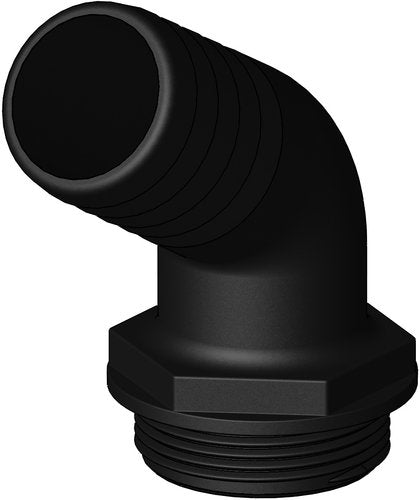 Trudesign, Aquavalve slanganslutning 120° 1 1/2" 38mm, Svart