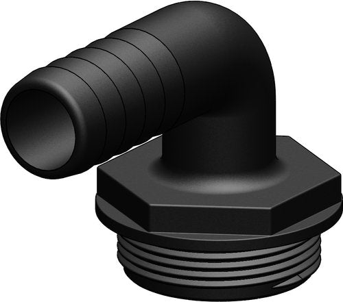 Trudesign, Aquavalve slanganslutning 90°, 1 1/2" gänga, 25 mm, svart