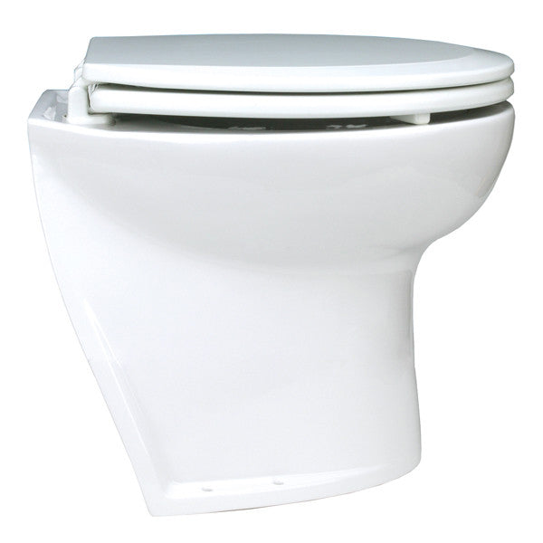 Jabsco, Deluxe flush toilet, 14", lige bagkant, 24V, ferskvand, m/soft close