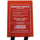 SeaTec brandtæppe i box, mål 1,20x1,8m, klar til brug om bord.