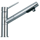 Foresti blandingsbatteri med brus set forfra, forkromet finish