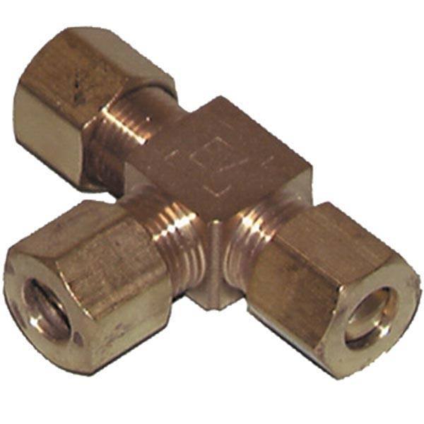 IGT, T-stycke i mässing, 8 mm, för gasinstallationer