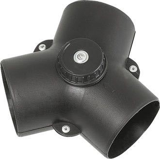 SeaTec, Y-ventil med spjäll, 55mm, svart, Ø 55 mm, för varmluftsslangar 55-75 mm