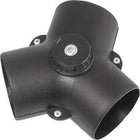 SeaTec Y-ventil med spjæld i 75 x 60/60 mm set forfra