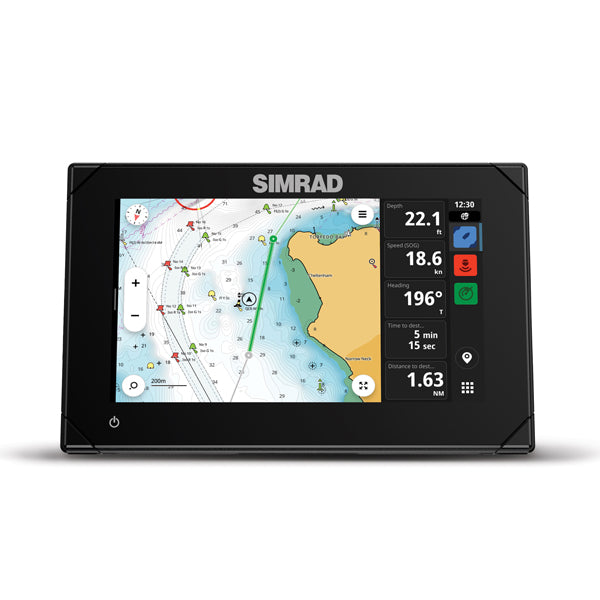 Simrad, NSX 3007, med HDI Hedge-givare, SolarMAX™ IPS-pekskärm, C-MAP® DISCOVER X™ och REVEAL X™