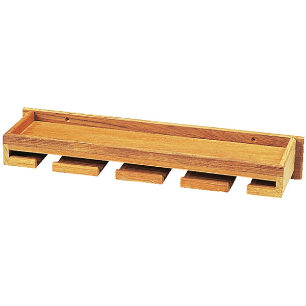 Roca, vinglashållare med topphylla, teak, 445 mm x 130 mm x 60 mm