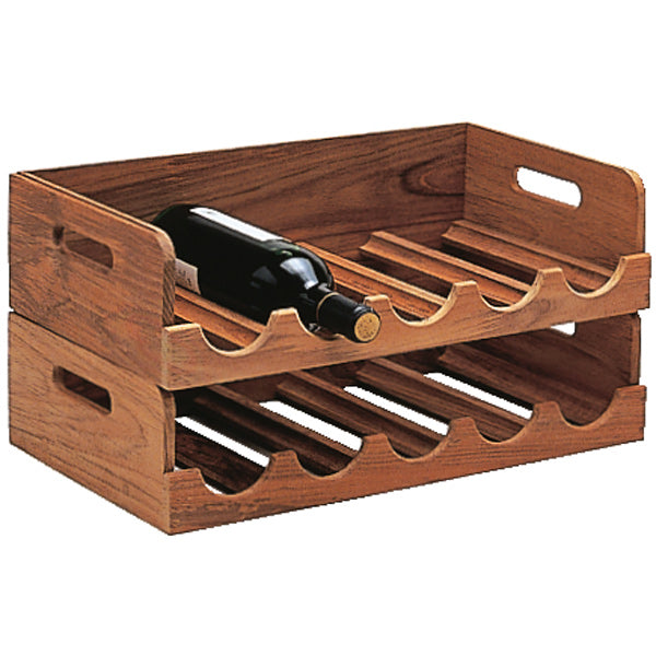 Roca, Vinställ, Teak, För 5 flaskor, Stapelbart 480 mm x 280 mm x 110 mm