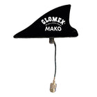 Glomex Mako VHF antenne set fra siden med 8 meter kabel og PL259 stik