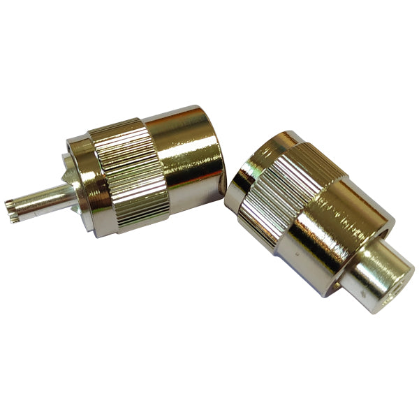 1852, VHF-kontakt PL259 för 6 mm kabel, lödförband, 2-pack