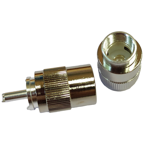 1852, VHF-kontakt PL259, 10 mm kabel, lödning, 2-pack