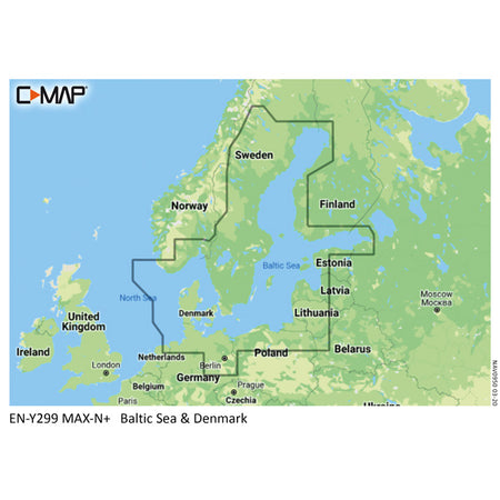 C-Map, MAX Y299 Danmark og Østersøen MicroSD