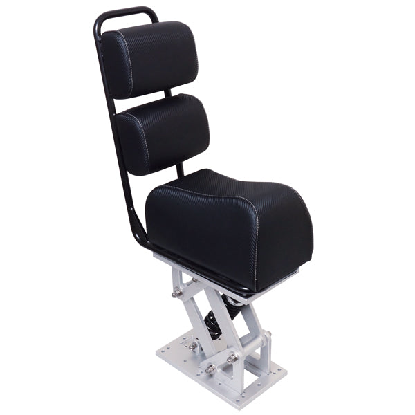 ESM, Jockeystol Carbon, 338 x 200 mm, höjdjustering 320/360 mm, svart