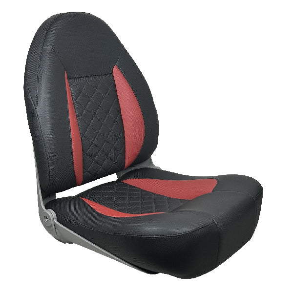 ESM, CP48 Fällbar stol, Svart/Brunröd, 110 kg, Hög rygg