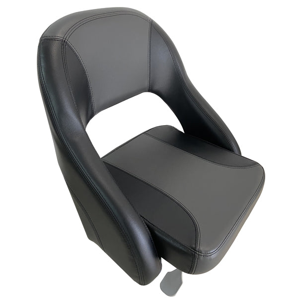 ESM, Snurrstol BJR 52, svart/grå, fast sits, 53 cm bred, 50 cm hög, uppfällbar funktion