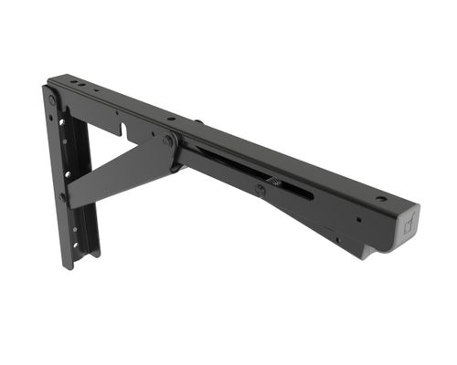 Roca, Fällbart hyllfäste, Svart, AISI304, 165x307mm