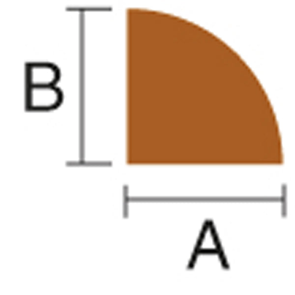 Roca, Kvartskaft i teak, 13x13 mm, 2 m