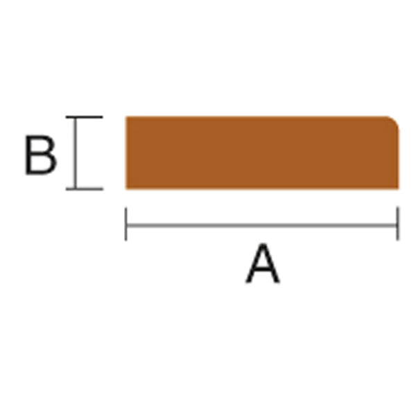 Roca, Kantlist i teak, 19x10 mm, 2,0 m