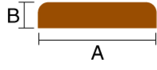 Roca, däckslist i teak, 47x10mm, 2m