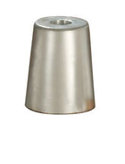 Tecnoseal zink møtrik set forfra, klar til installation på båd.