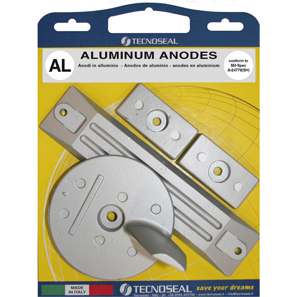 Tecnoseal, Aluminiumanodsats för Honda 75 hk och uppåt, 06411-ZW1-000, 41109-ZW1-B03, 41107-ZW1-B01ZA
