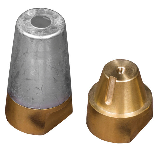 1852, zinkanod med mässingsmutter, Ø50 mm, 35 mm axel