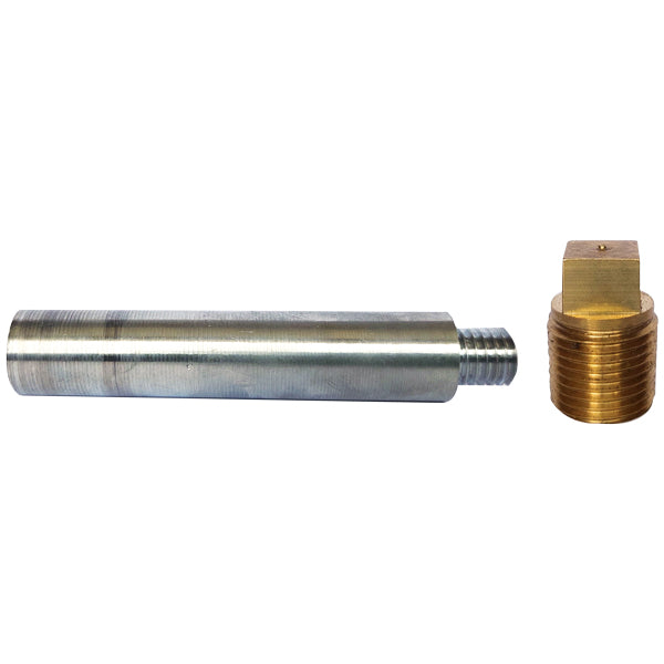 1852, Zinkanod för värmeväxlare, 1/4" UNC med mässingsplugg