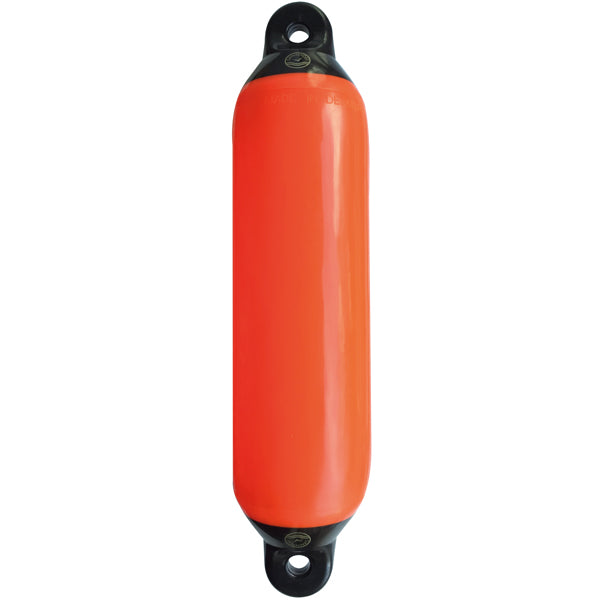 Dan-Fender, Yacht Fender, orange/svart topp, 8 x 22", 635 mm, Ø 200 mm