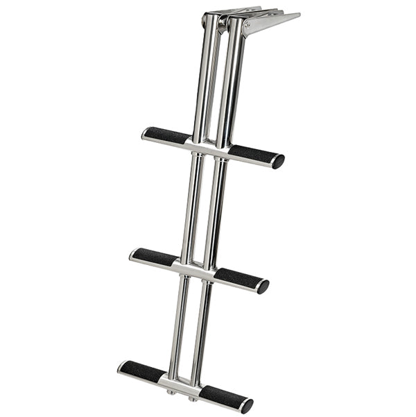 SeaTec, Teleskopisk badstege, rostfritt stål, 3 stegpinnar, 350 mm